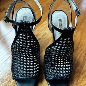 Louise et Cie Black Woven Sandals
